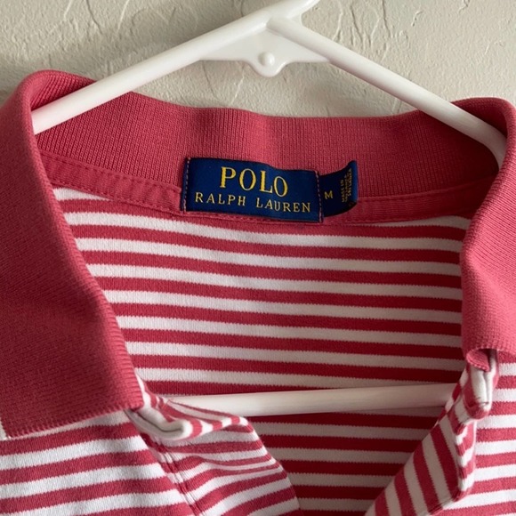 Polo Ralph Lauren - Men’s medium pink and white polo - Picture 2 of 5